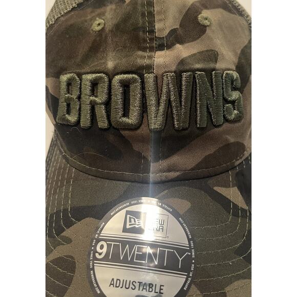 NEW! Cleveland Browns New Era 9Twenty Hat Cap Military Camo NFL Football Snap - Picture 2 of 6